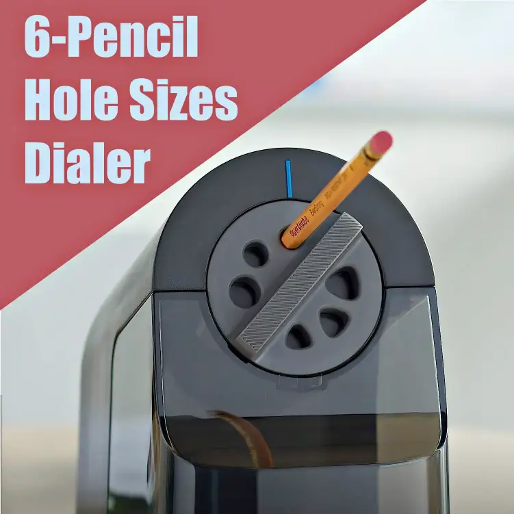 pencil sharpener for colored pencils 6 hole sizes
